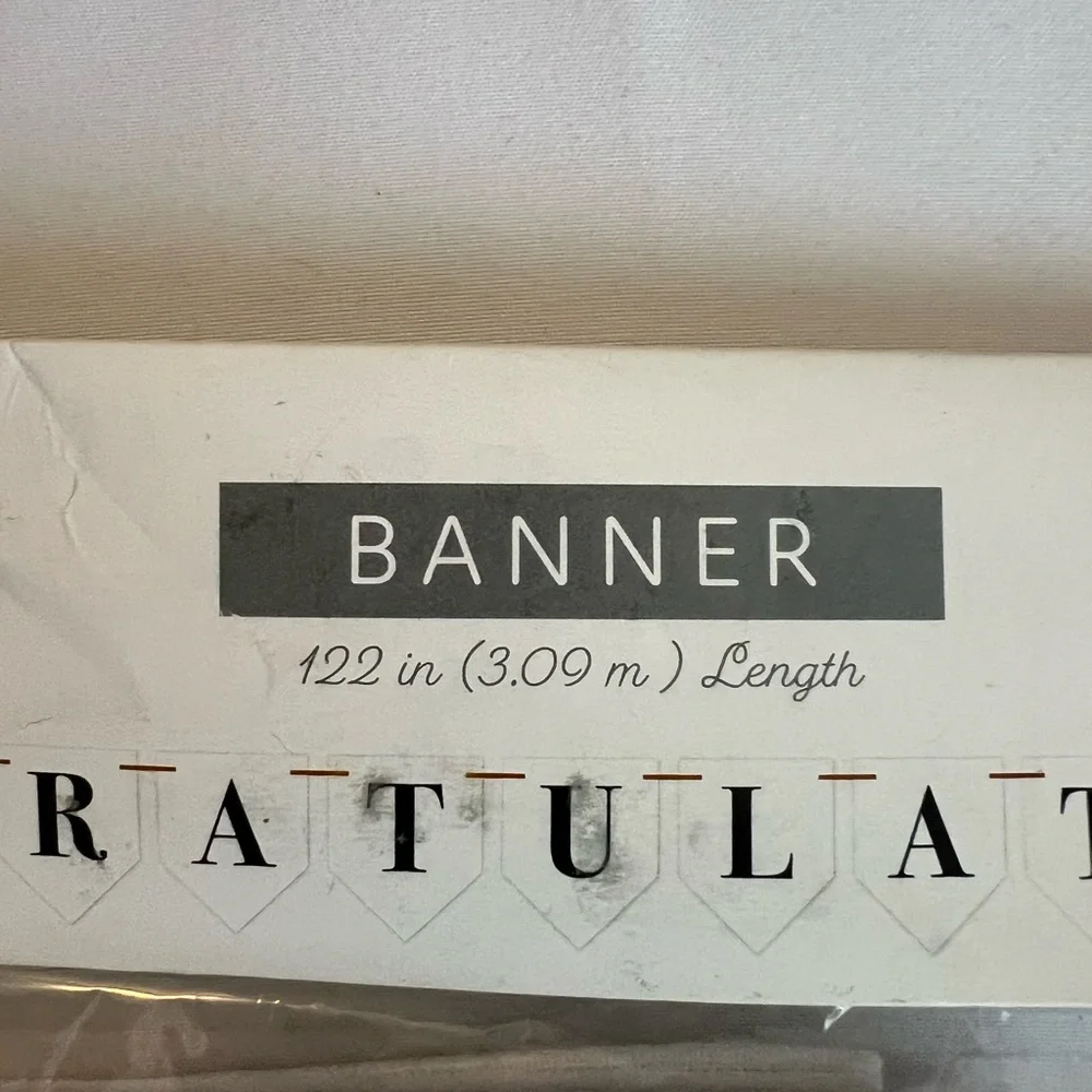 NEW Congratulations Banner white and black 3 for $20
